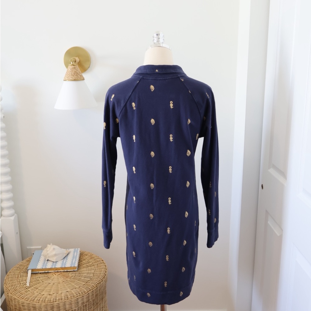 Lilly Pulitzer UPF 50+ Skipper Popover Dress in True Navy It’s For Shore Print - Picture 5 of 7